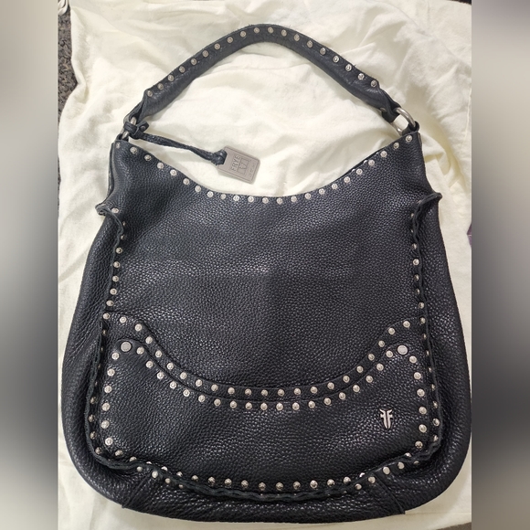 Frye Handbags - Frye Nikki Pebbled Leather Hobo Shoulder Bag